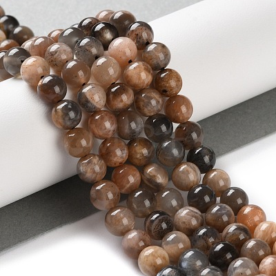 Natural Black Sunstone Beads Strands G-U009-A01-02-1