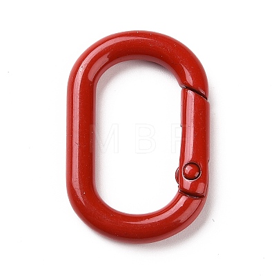 Spray Painted Alloy Spring Gate Rings PALLOY-K257-02-1