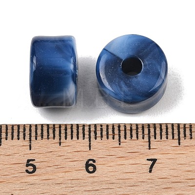 Two-Color Opaque Acrylic Imitation Gemstone Beads AC-CBA3EFE-02R-1
