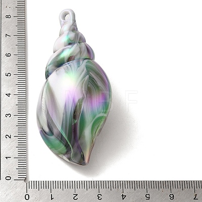 Plating UV Iridescent Acrylic Pendants OACR-B020-07-1