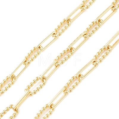 Rack Plating Brass Paperclip Chains CHC-K013-06C-1