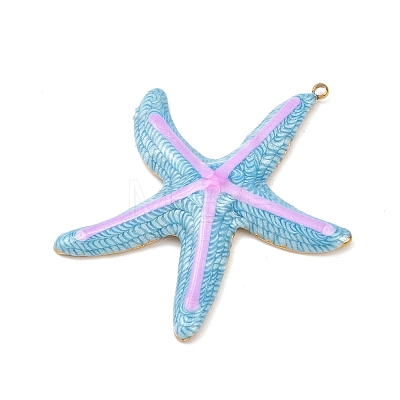 304 Stainless Steel Enamel Big Pendants STAS-Z172-03G-01-1