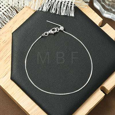 Rack Plating Brass Box Chain Adjustable Slider Bracelets Making for Women BJEW-G735-10S-1