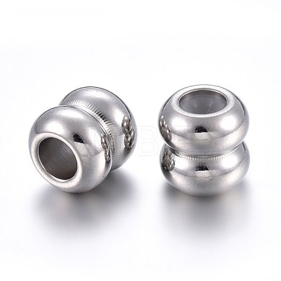 201 Stainless Steel Beads STAS-O110-18P-A-1