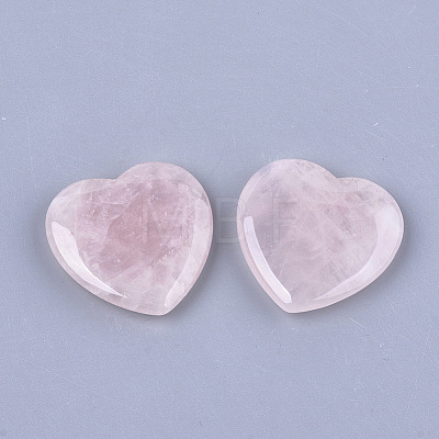 Natural Rose Quartz Heart Love Stone G-T125-06B-1