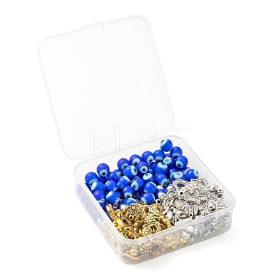 Evil Eye & Hamsa Hand/Hand of Miriam Beads Kit for DIY Jewelry Making Finding Kit DIY-LS0003-94-1