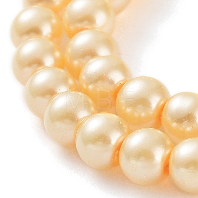Baking Painted Pearlized Glass Pearl Round Bead Strands X-HY-Q003-6mm-61-1