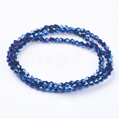 1 Strand Electroplate Glass Beads Strands X-EGLA-J026-3mm-F18-1