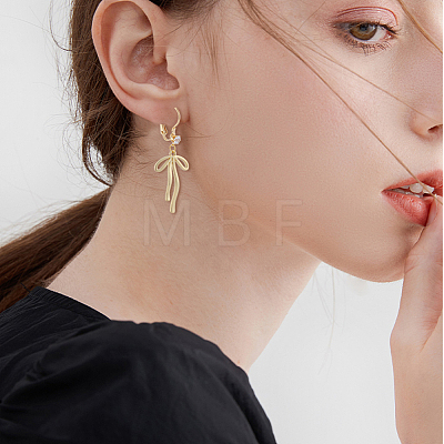 20Pcs Brass Micro Pave Clear Cubic Zirconia Leverback Earring Findings KK-BBC0029-05-1
