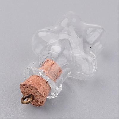 Glass Bottle Pendants PALLOY-JF00247-1