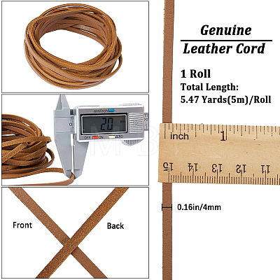 Gorgecraft Flat Cowhide Leather Jewelry Cord LC-GF0001-10B-02-1