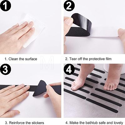  28Pcs 3 Style PEVA Self Adhesive Non Slip Bath Tub Stickers DIY-NB0006-13-1