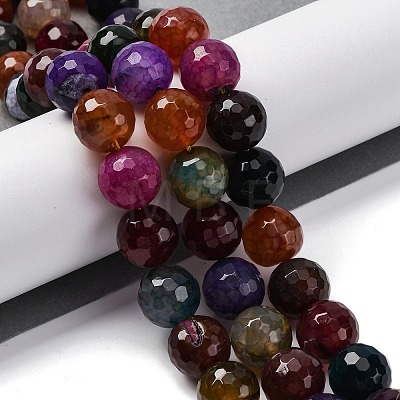 Natural Dragon Veins Agate(Dyed & Heated) Beads Strands G-K390-A05-01-1