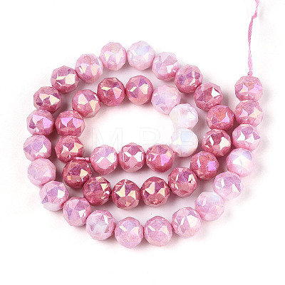 Anti-Tarnish Electroplate Glass Beads Strands GLAA-N010-10mm-03-1