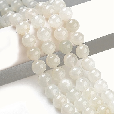 Natural White Moonstone Beads Strands X-G-D294-8mm-1