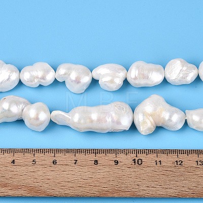 Natural Baroque Keshi Pearl Beads Strands PEAR-E016-014A-1