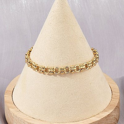 304 Stainless Steel Link Chain Bracelets for Women BJEW-Z143-22G-01-1