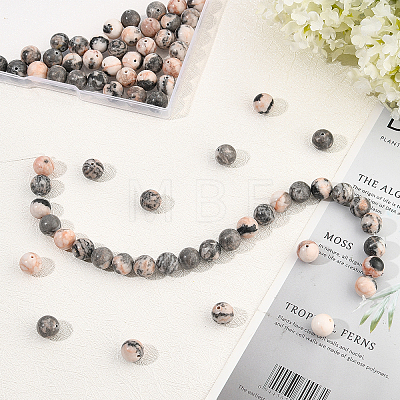 Natural Pink Zebra Jasper Beads G-OC0001-22-10mm-1