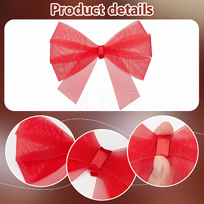 Bowknot Organza Shoe Decorations FIND-WH0423-94B-1