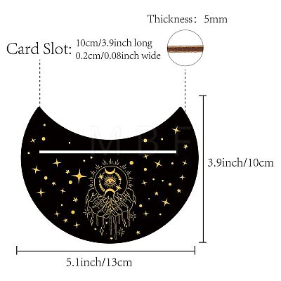 Carved Wooden Tarot Card Stand Holder DIY-WH0355-009-1