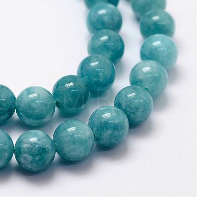 Natural White Jade Imitation Amazonite Beads Strands G-F364-16-6mm-1