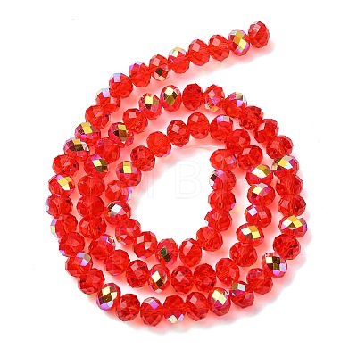 Electroplate Transparent Glass Beads Strands EGLA-A046-01C-01-1