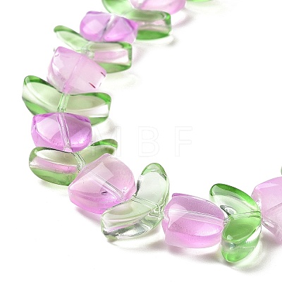 Transparent Glass Beads Strands X-LAMP-H061-02H-1
