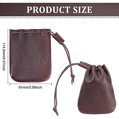 Leather Drawstring Wallets AJEW-WH0307-67B-1