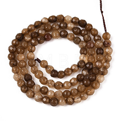 Dyed Natural White Jade Beads Strands G-T139-4mm-60-14-1