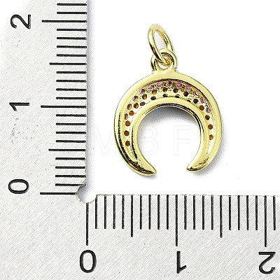 Brass Micro Pave Cubic Zirconia Pendants KK-H475-15G-02-1
