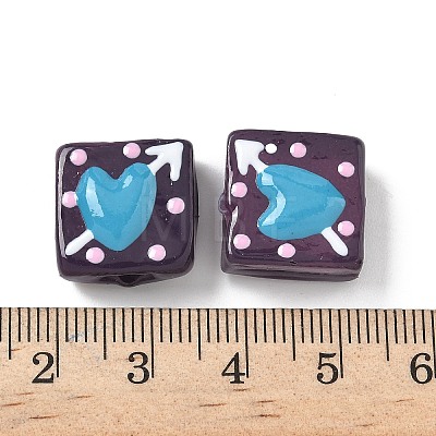Handmade Lampwork Enamel Beads LAMP-G147-02B-1