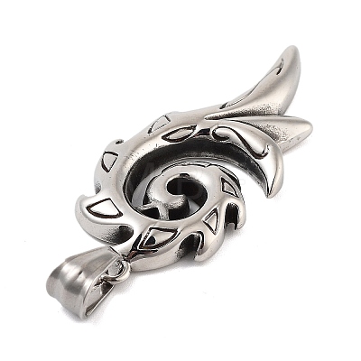Retro 304 Stainless Steel Big Pendants STAS-I205-27AS-1