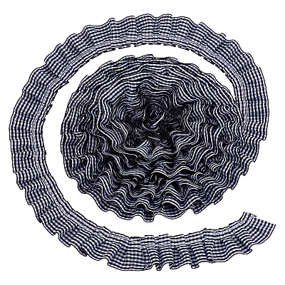 Pleated Polyester Lace Ribbons SRIB-WH0011-473A-1