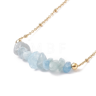 Natural Mixed Stone Chips Beaded Necklaces NJEW-JN03969-1