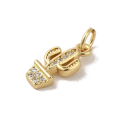 Real 18K Gold Plated Brass Pave Cubic Zirconia Pendants KK-M283-05B-G-1