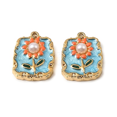 304 Stainless Steel Enamel Pendants STAS-I371-09G-02-1