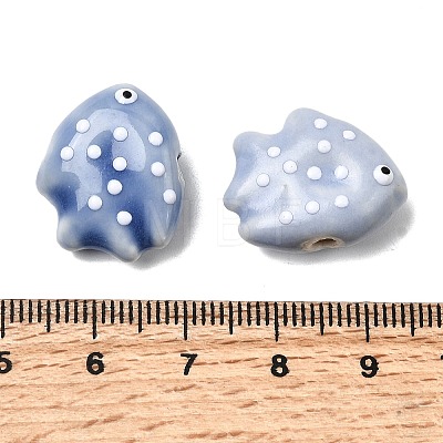 Handmade Porcelain Beads PORC-K010-06J-1