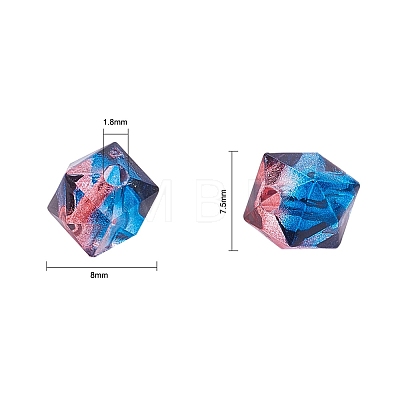 Two Tone Transparent Spray Painted Acrylic Bead LS-X-ACRP-T005-26C-1