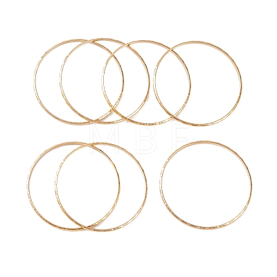 7Pcs PVD Vacuum Plating 304 Stainless Steel Textured Ring Bangles Set for Women BJEW-A011-11A-G-1