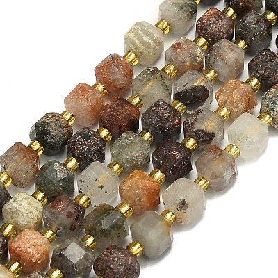 Natural Lodolite Quartz  Beads Strands G-I376-D89-01-1