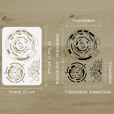 Plastic Drawing Painting Stencils Templates DIY-WH0396-389-1