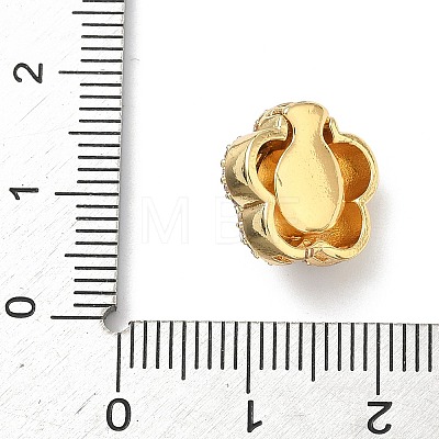 Brass Micro Pave Clear Cubic Zirconia Magnetic Clasps KK-Z139-01G-02-1