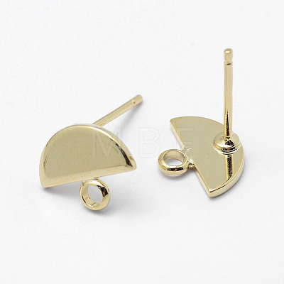 Brass Stud Earring Findings KK-F728-32G-1