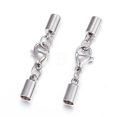 Tarnish Resistant 304 Stainless Steel Lobster Claw Clasps STAS-P146-A11-3.2mm-1