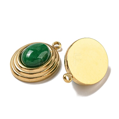 Natural Green Jade Dyed Pendants STAS-L025-007G-03-1