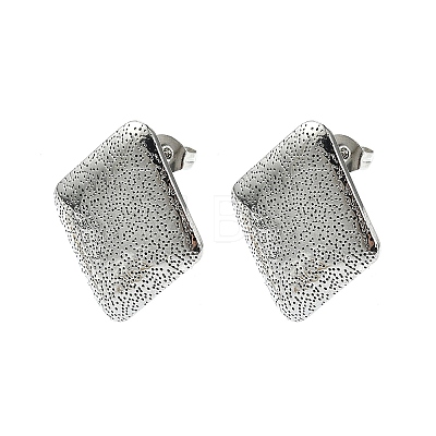 304 Stainless Steel Stud Earring Findings STAS-L024-002P-01-1