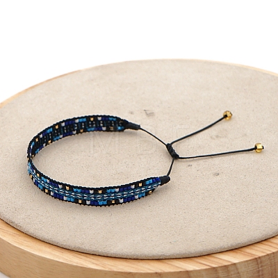 Friendship Loom Pattern Miyuki Seed Beads Bracelets for Women Men BJEW-Z013-41-1