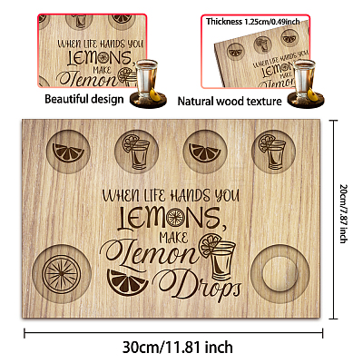 Wood Shot Glasses Tray AJEW-WH0422-001-1