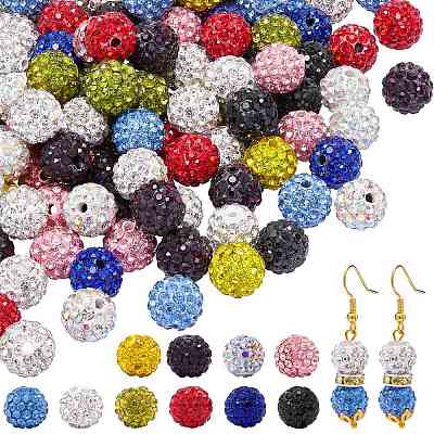 Pave Disco Ball Beads RB-SZ0001-09A-1