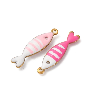 304 Stainless Steel Enamel Charms X-STAS-Q363-14B-G-1